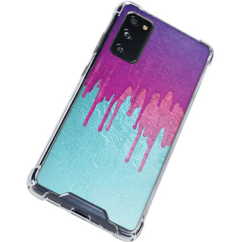 Paint Splatter Purple Galaxy S20 FE Clear Case